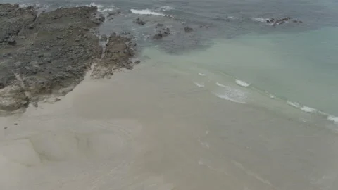 Desert Island with Beach Stock Footage 140333076