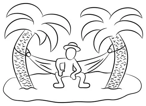 Desert island Stock Illustration