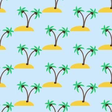 Desert island pattern Stock-Illustration