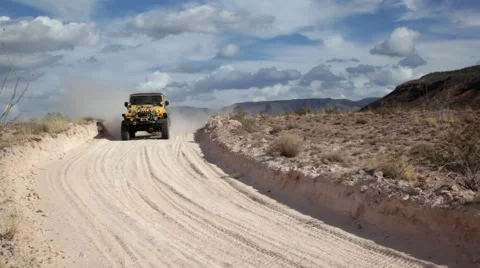 Desert Jeep Stock Footage