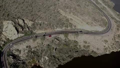 A desert lake road. Stock Footage 122021583