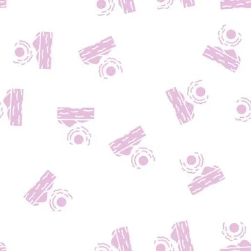 Desert land glyph seamless pattern Stock Illustration