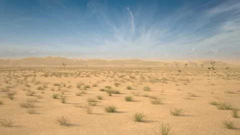 Desert Landscape 3D Rendering Stock Illustration