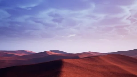 Desert Landscape Against Cloudy Sky 库存影片 312912326