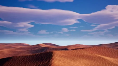 Desert Landscape Against Cloudy Sky Stock Footage 312912450