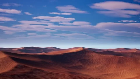 Desert Landscape Against Cloudy Sky Stock Footage 312913463