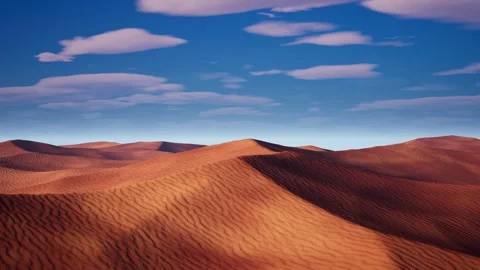 Desert Landscape Against Cloudy Sky Stock Footage 312914778