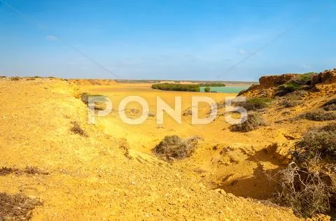 Desert Landscape and Bay Stock Photos