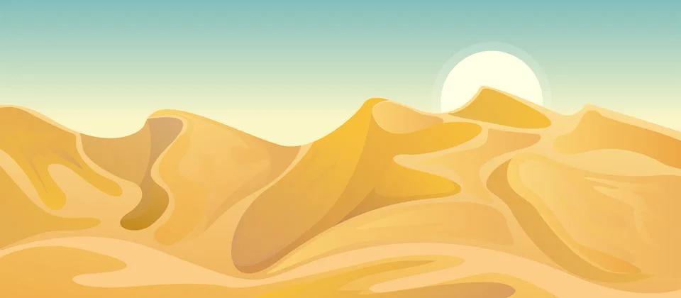 Desert landscape background Stock Illustration