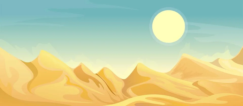 Desert landscape background Stock Illustration
