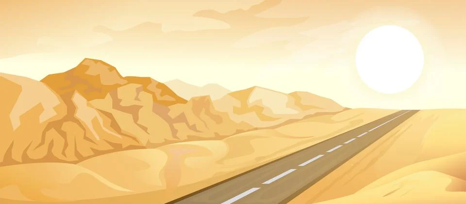 Desert landscape background Stock Illustration