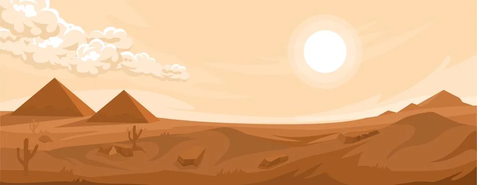 Desert landscape background Stock Illustration