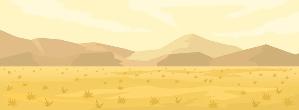 Desert landscape background Stock Illustration