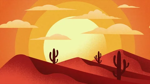 Desert landscape background on a seamless loop Stock Footage 305902385
