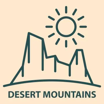 Desert landscape banner Stock Illustration