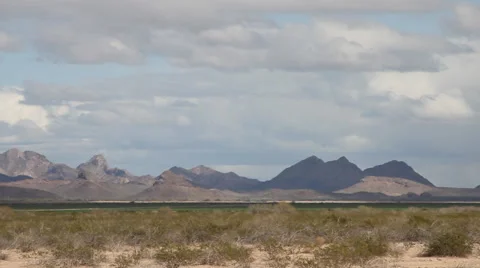 Desert – Landscape with Clouds 3 Stock Footage 48045663