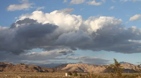 Desert – Landscape with Clouds 8 – Timelapse Stock Footage 48045722