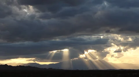 Desert – Landscape with Clouds 9 – Sunset Timelapse Video stock 48046204