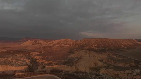 Desert Landscape Drone View of Hill during Sunrise Stock Footage 103317447