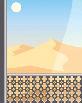 Desert landscape Stock Illustration