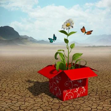 Desert landscape Stock Illustration