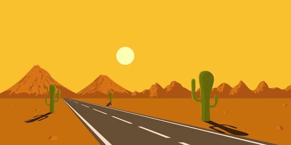 Desert landscape Stock Illustration