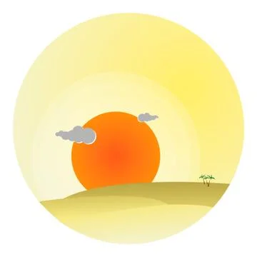 Desert landscape Stock Illustration