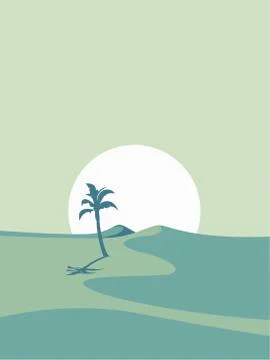 Desert landscape Stock Illustration