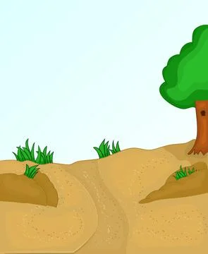 Desert landscape Stock Illustration