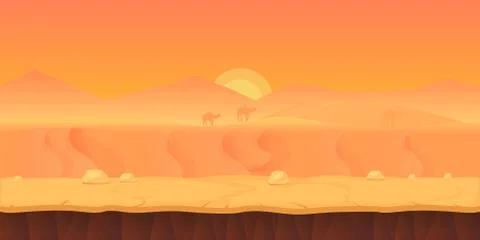 Desert landscape. illustration Stock Illustration