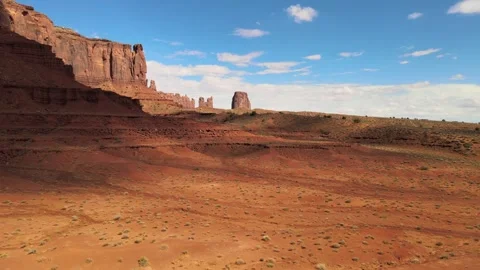 Desert Landscape With Mountain in Background Stock Footage 274111294
