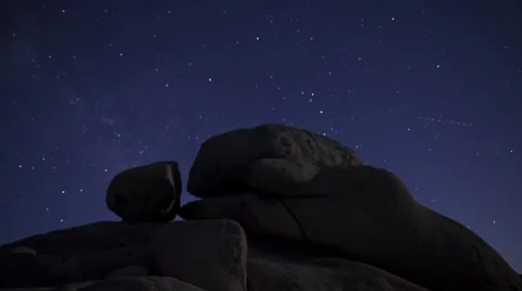 Desert Landscape at Night Stock Footage 8558236