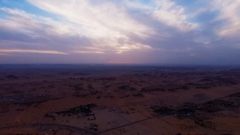 A desert landscape pan with a drone Stock Footage 110888720