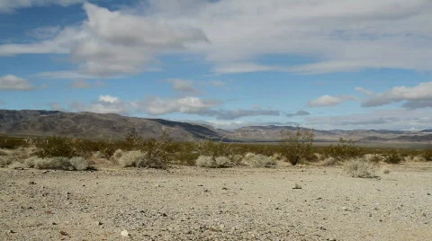 Desert Landscape Pan Stock Footage