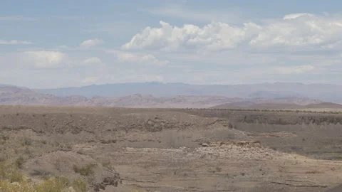 Desert Landscape - RAW Footage - STATIC Shot with Clouds Vídeo Stock 135693403