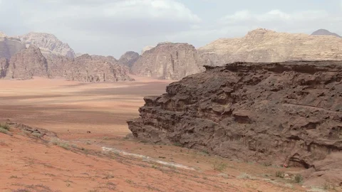 Desert landscape, red rocks and sand Stock Footage 112634152