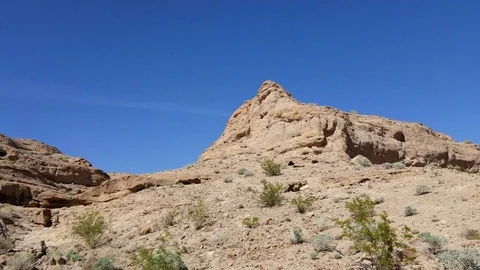 Desert landscape rock formation Stock Footage 85709846
