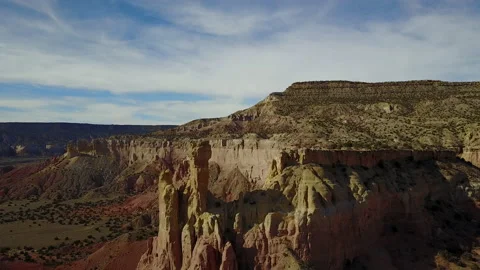 Desert landscape with rock formations, Santa Fe, New Mexico, USA Stock Footage 147432789
