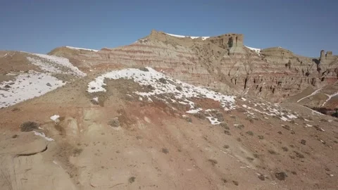 Desert landscape with snow 動画素材 166129125