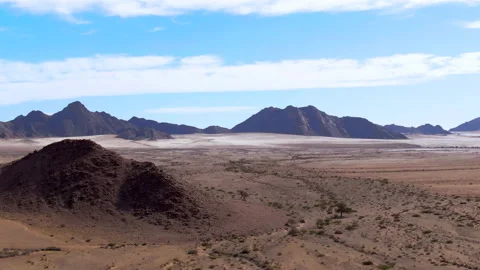 Desert landscape in spitzkoppe in Namibia. Wilderness, nature and tourism Stock-Footage 155435209