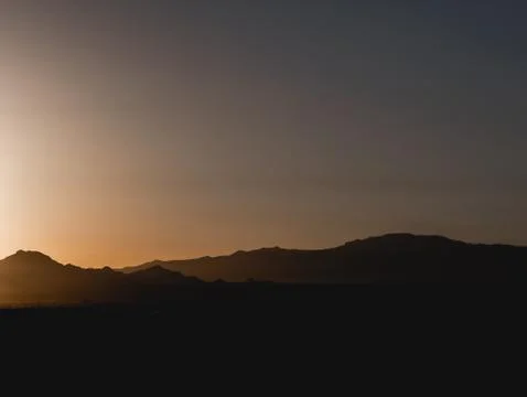 Desert Landscape Sunrise Stock Photos