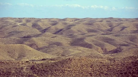 The Desert Landscape Of Tunisia Stock Footage 114748085