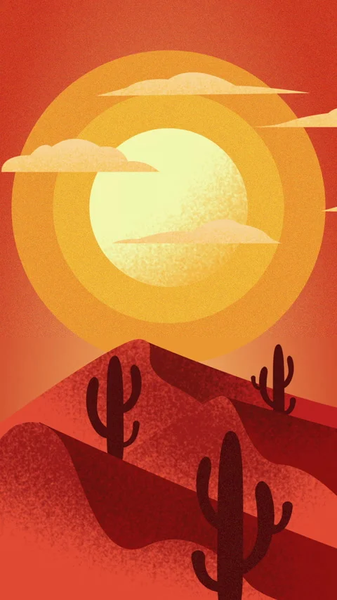 Desert landscape vertical background on a seamless loop Stock Footage 333056805