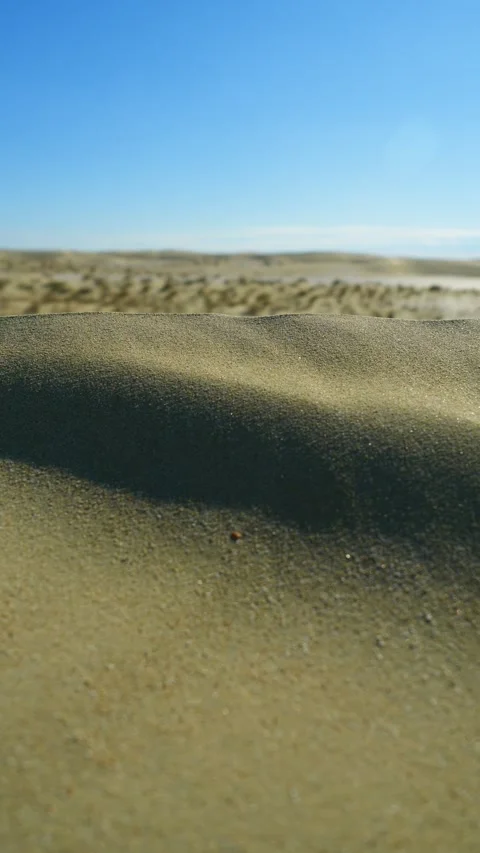 Desert landscape vertical video. beautiful sand dunes. drought, environment Stock Footage 271385613