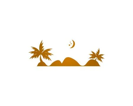 Desert logo design illustration vector template Stock Illustration