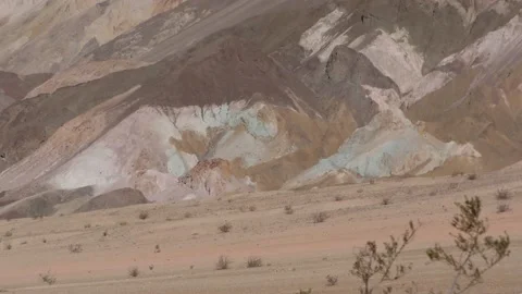 Desert Minerals Elements Different Color Green Rocks Geology Layers Death Valley Stock Footage 134466667