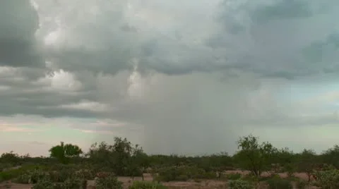 Desert Monsoon Thunderstorm Lightning Strike - 01 Stock Footage 20921402