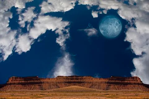 Desert Moon Stock Illustration