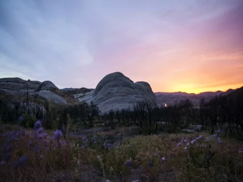 Desert Mormon Rocks Sunset time lapse Stock Footage 75237212
