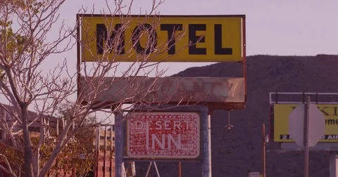 Desert Motel Stock Footage 77973114